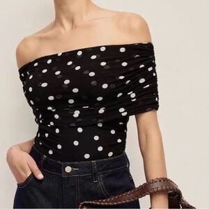 Abercrombie Black Polka Dot Bodysuit
